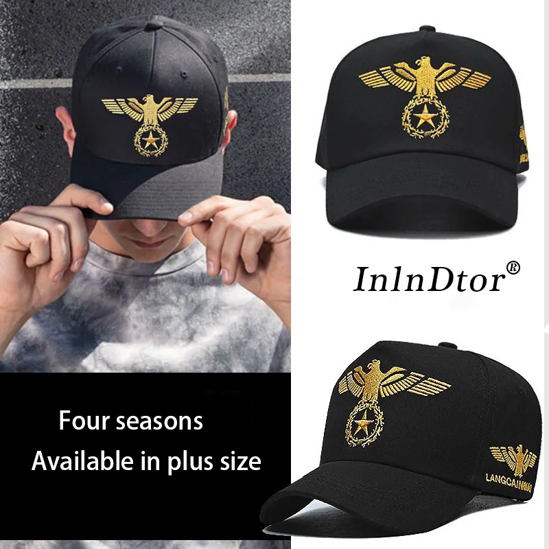 Бейсболка InlnDtor мужская с вышивкой Кепка широкими полями в европейском и