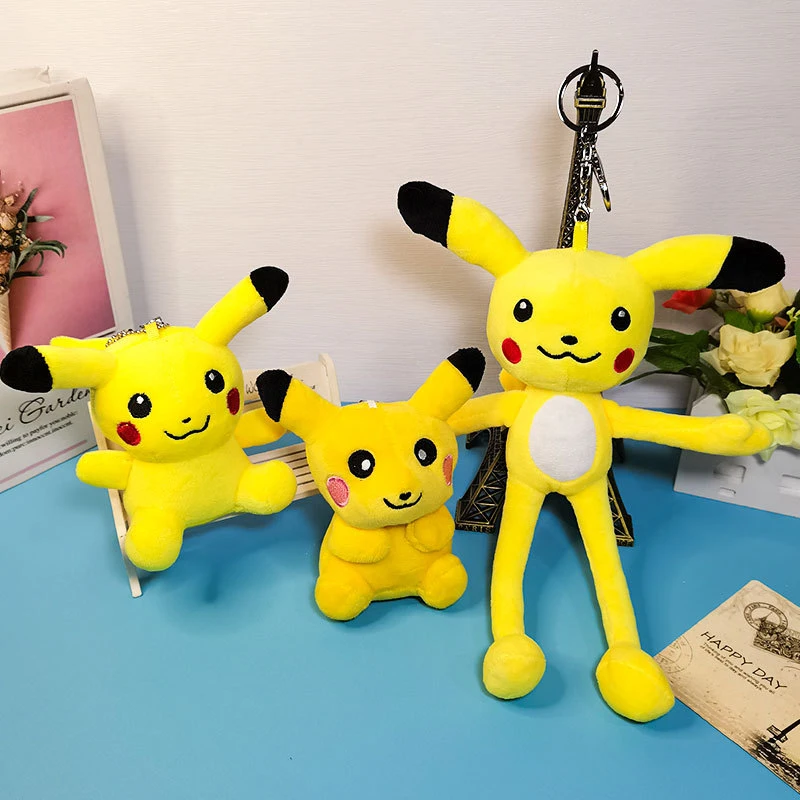 

Плюшевая кукла Покемон Пикачу 10-24 см, подвеска в сумку, брелок, мультяшный милый персонаж из аниме, плюшевая игрушка для девочек, детский под...