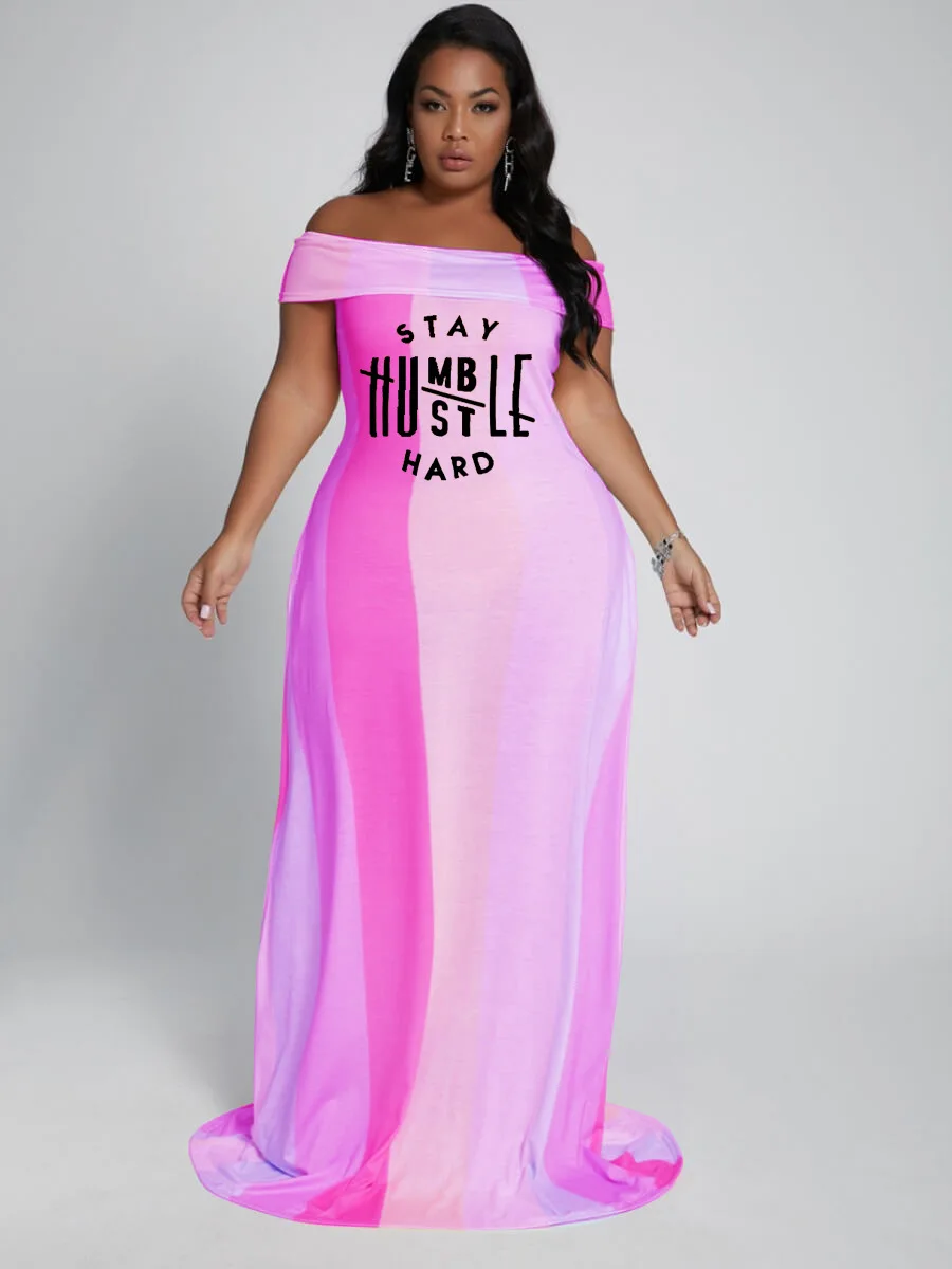 

Женское платье в полоску, с принтом букв