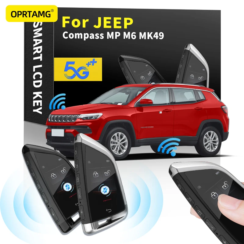 

Car Smart Remote Control Key LCD Display for Keyless Smart Key For JEEP Compass MP M6 MK49 2000 2001-2018 2019 2020 2001 2002