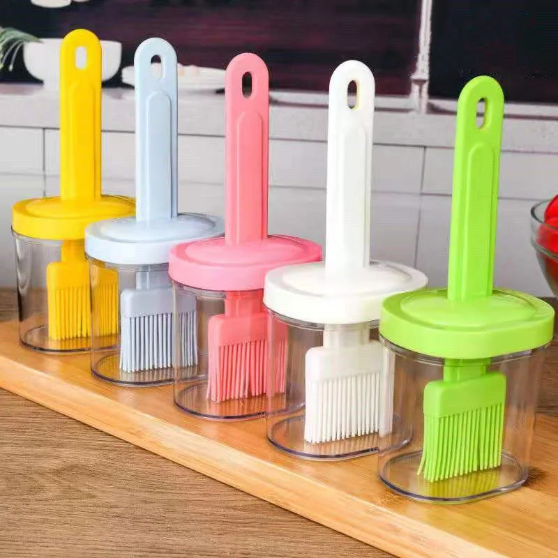 

Silicone BBQ Brush High Temperature Resistant Portable Barbecue Oil Brush Cake Baking Cream Cooking Kitchen Household Tools