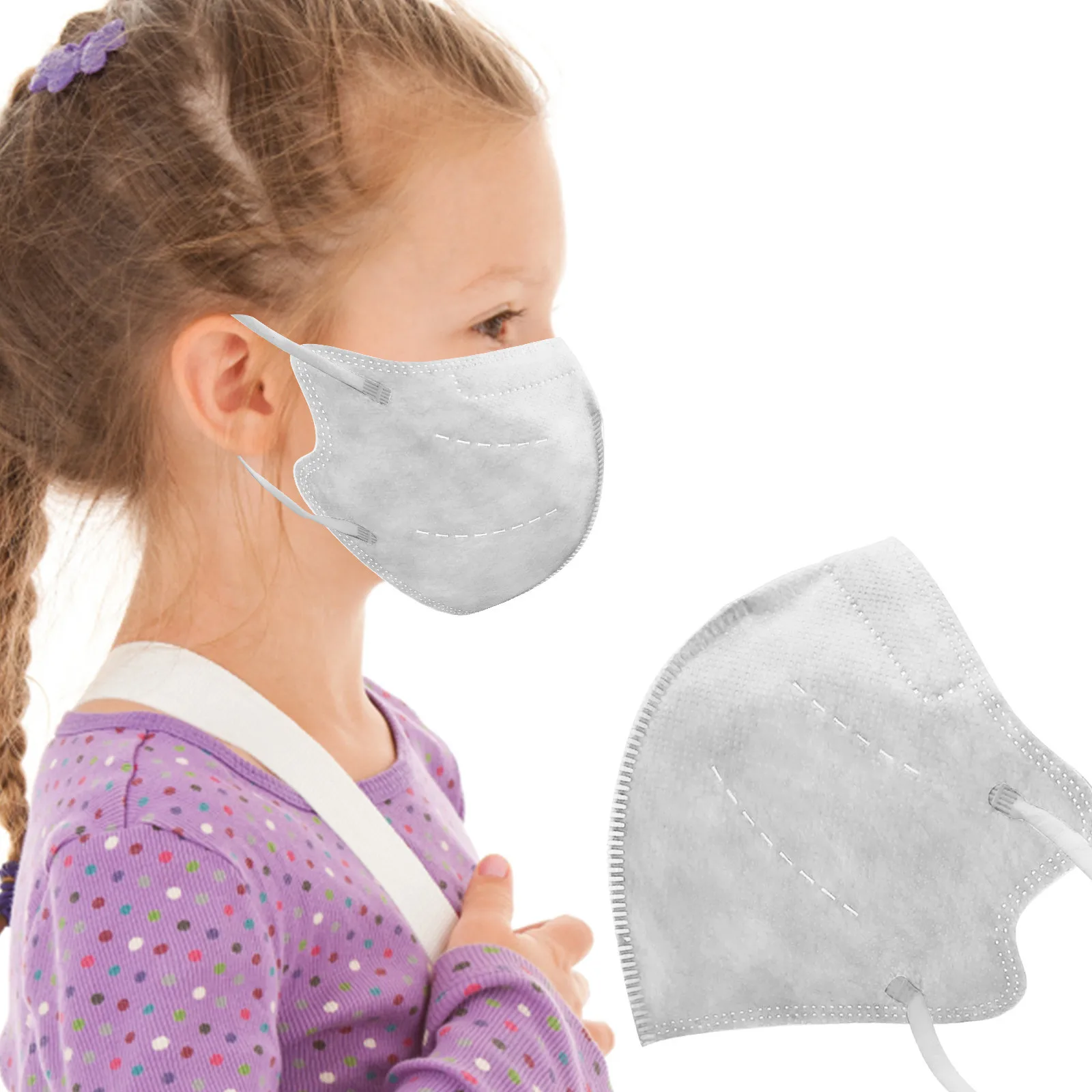 

3D Disposable Girls Boys Masks Solid Color Ultrathin Children's Facemask Universal Protection Cloth Kids Masks Tapabocas Masque