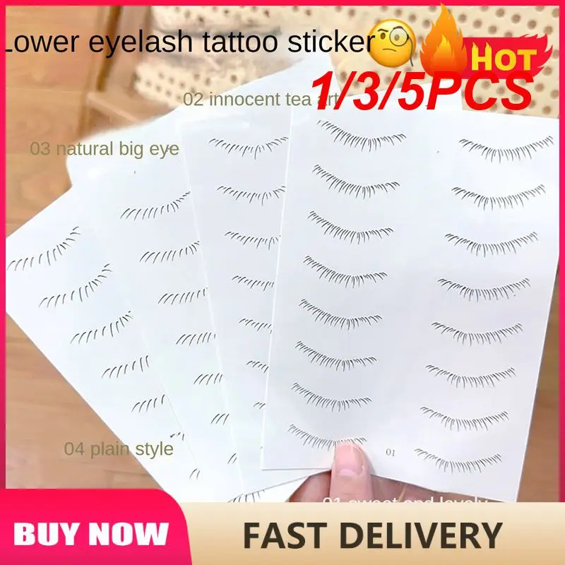 

1/3/5PCS Lower Eyelash Tattoo Sticker Charming Waterproof Lovely Anti-sweat Natural Sweet Cute Eyelash Sticker