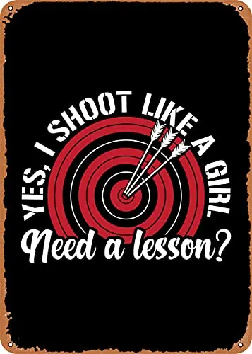 Высказывания для стрельбы из лука подарок винтажный вид металлический знак