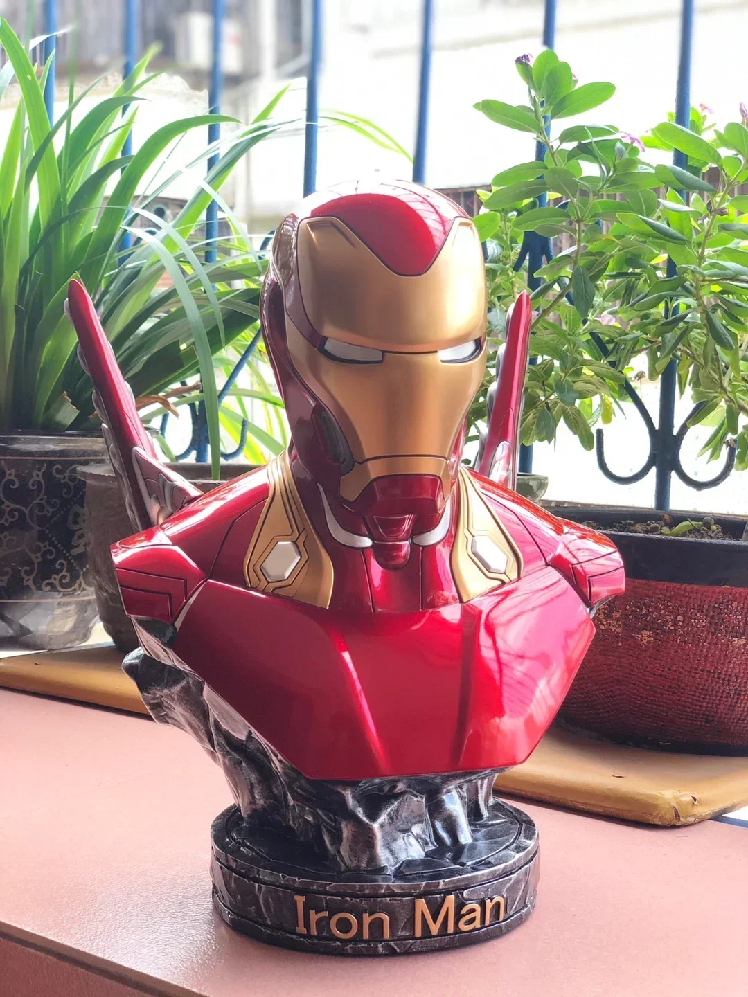 35 см версия Battle damage Ironman Железный человек знак MK50 голова бюст портрет GK фигурка