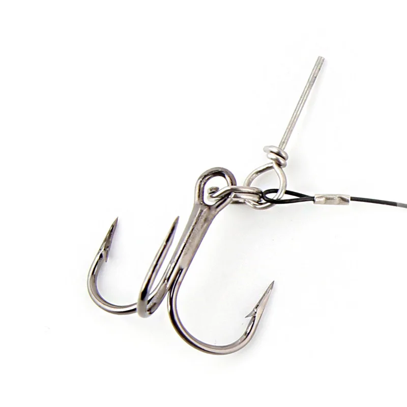 Fishing lure soft lure rig double VMC hook With Screw Connector Breaking Strength Stingers For Big Shad Lure fishing tackle