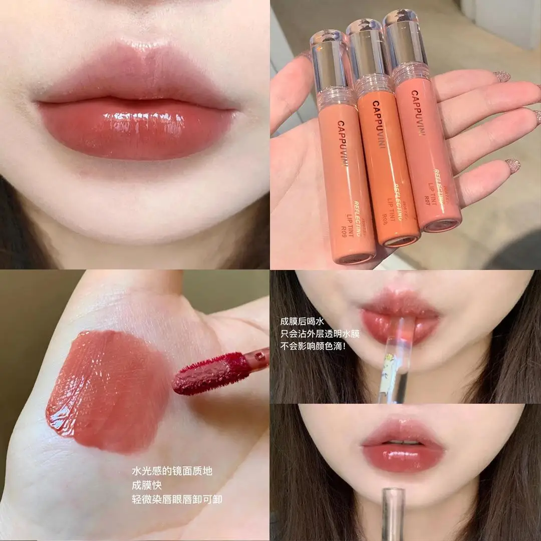 6 Color Mirror Dyeing Lip Gloss Moisturizer Liquid Lipstick Waterproof Long Lasting Red Tint Korean Makeup Cosmetic |
