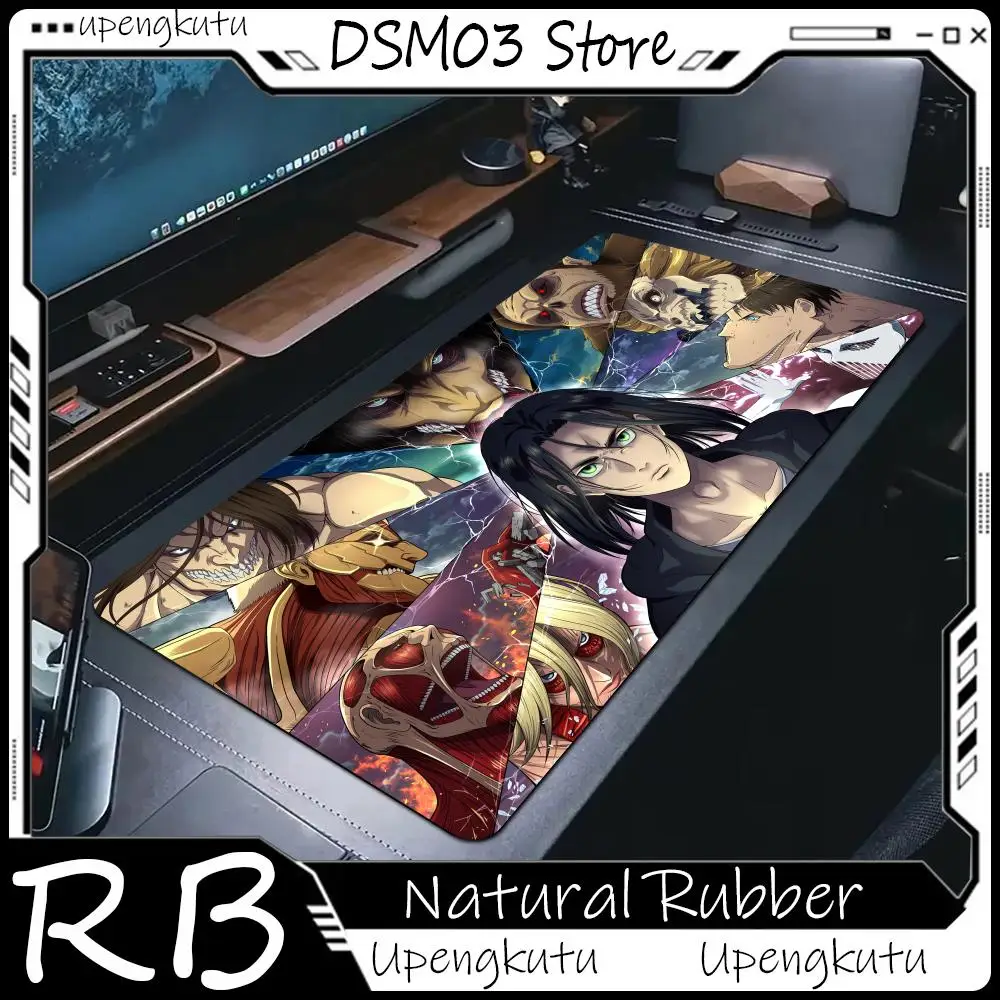 Коврик для мыши Атака Титанов игровые аксессуары клавиатура большой резиновый