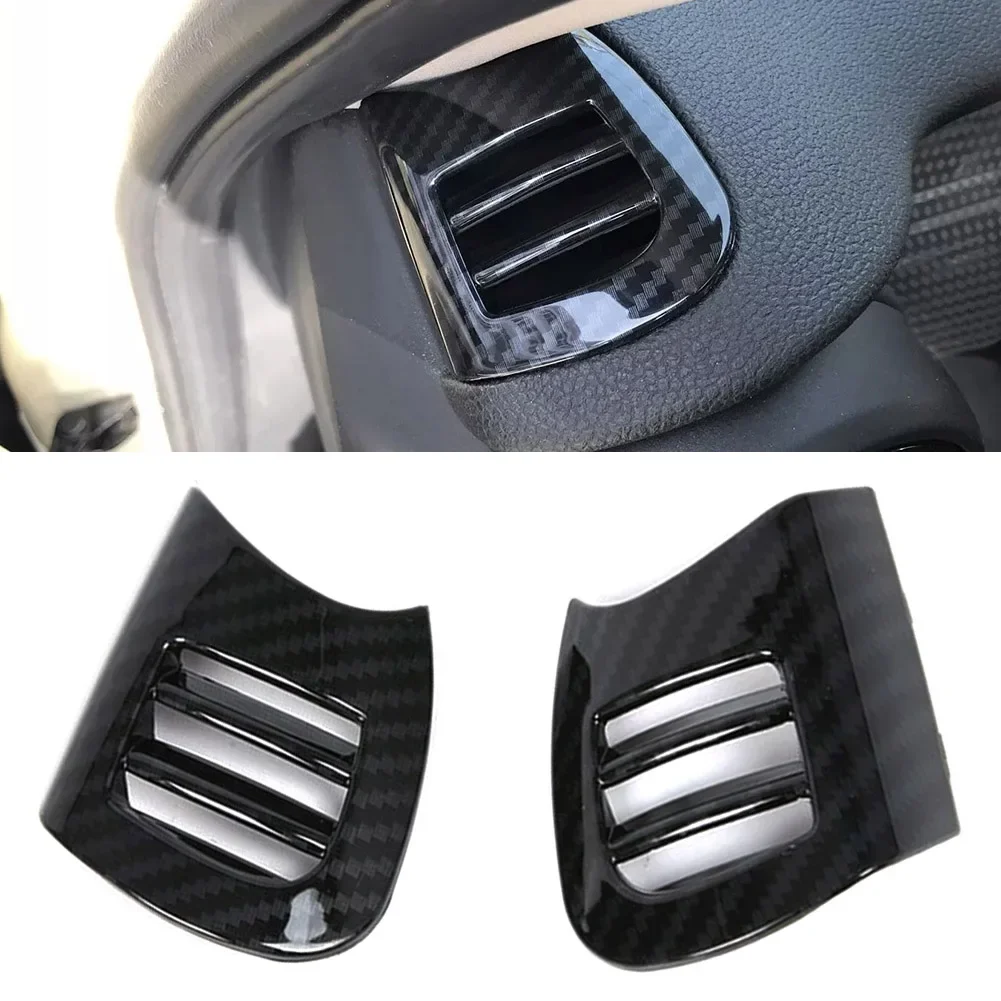 2 шт. черная приборная панель из углеродного волокна накладка вентиляционная