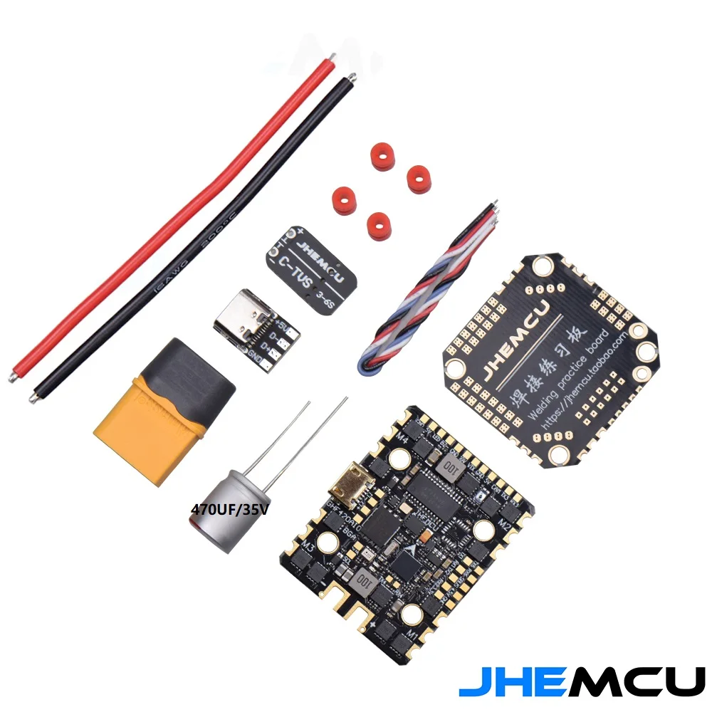 

JHEMCU GHF420AIO-BGA 40A F405 Контроллер полета 40A blheli _ S 4 в 1 ESC 2-6S для радиоуправляемых FPV беспилотников Cinewhoop