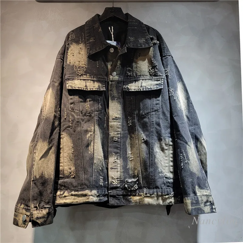 Джинсовая куртка Design Sense в американском уличном стиле женское джинсовое пальто с