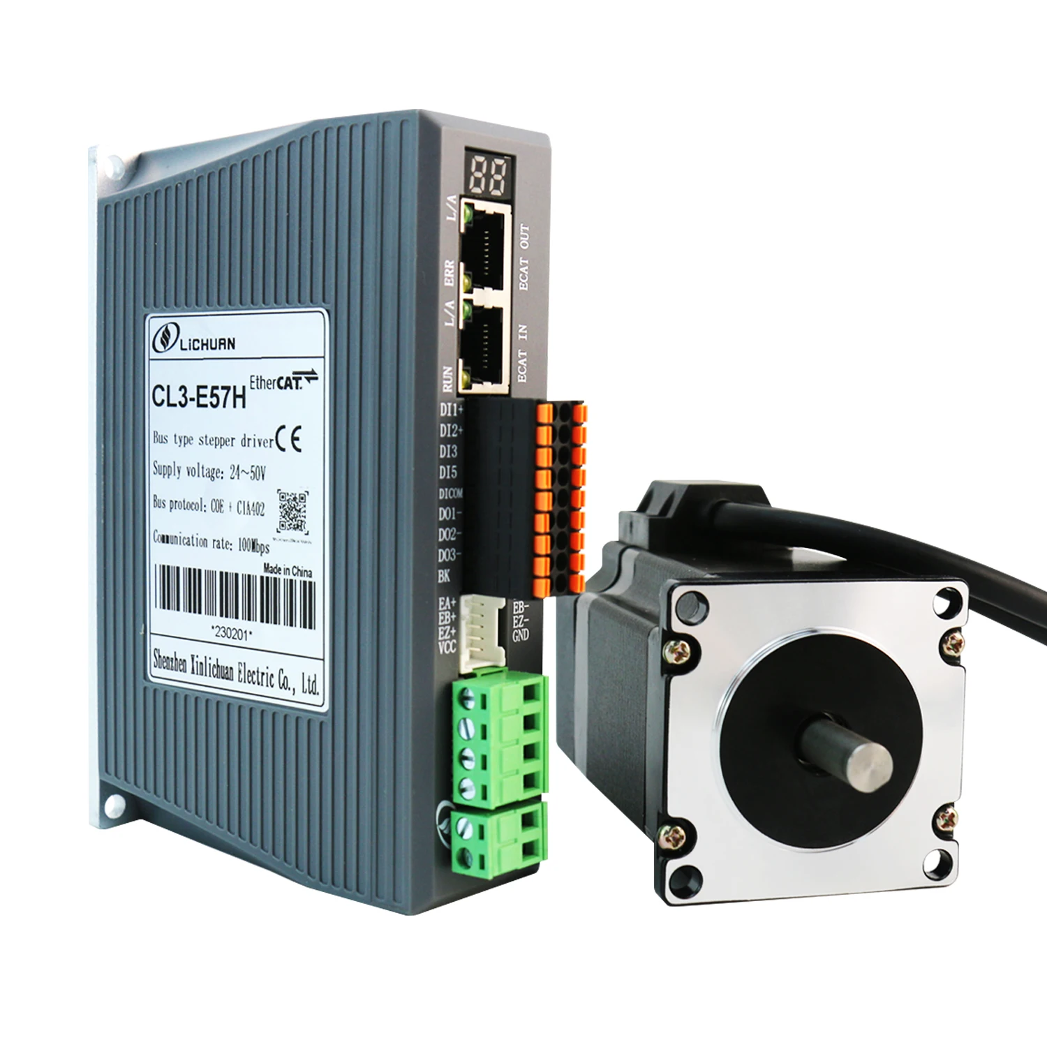 Lichuan Ethercat nema 23 3Nm шаговый двигатель с замкнутым контуром 2 Нм 3 5 контроллером