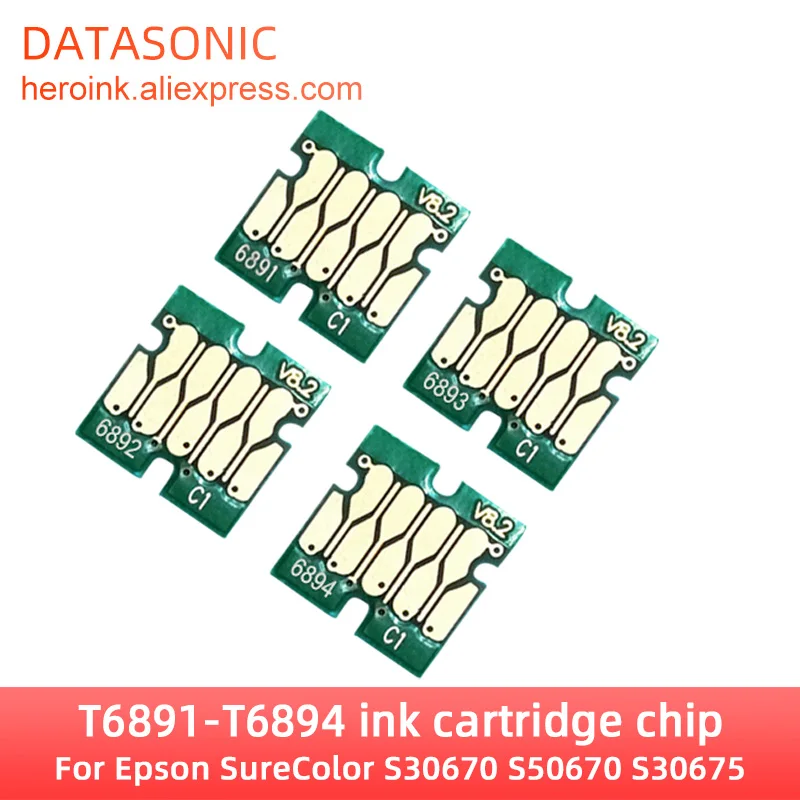 

T6891-T6894 одноразовая микросхема для EPSON SureColor S30670 S50670 S30675 чип чернильного картриджа T6892 T6893 6891