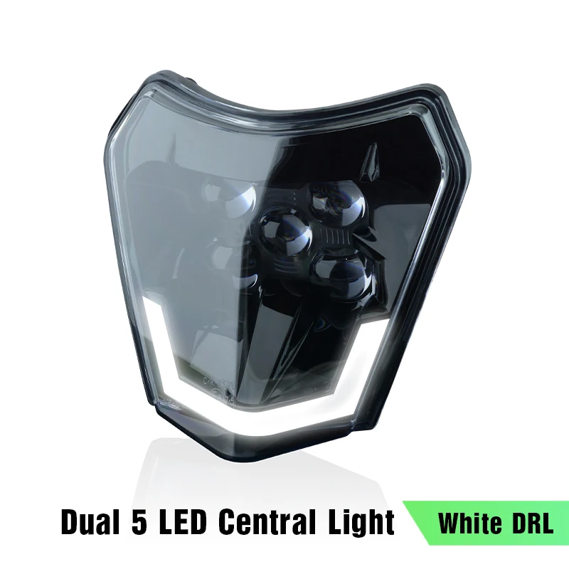 

PowerZone мотоциклетная светодиодная фара, головной светильник, супермото обтекатель для KTM EXC SXF MX Dirt Bike Enduro, светодиодная фара