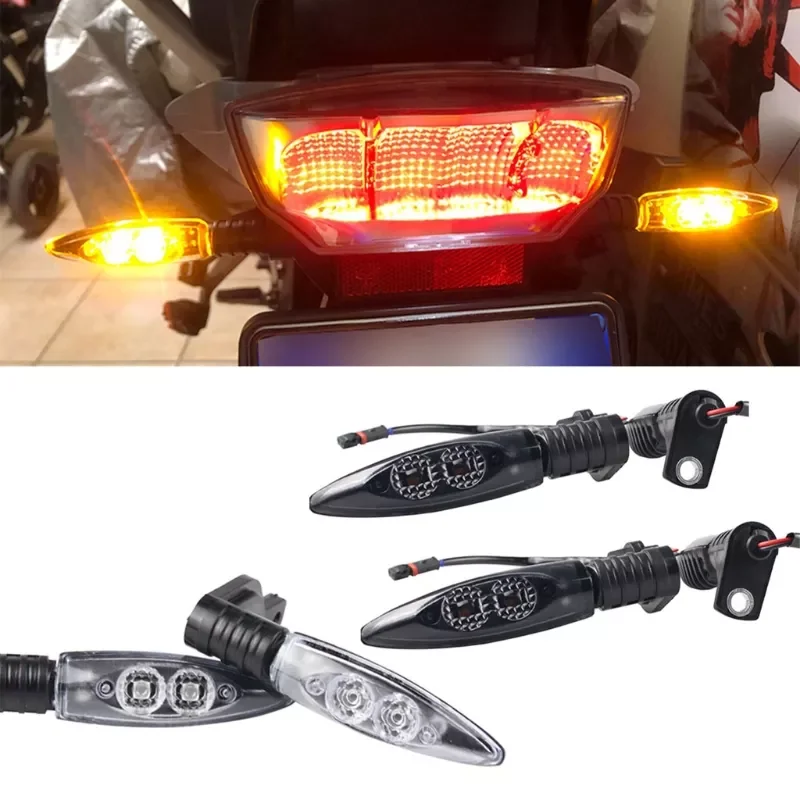 

2x Front and Rear Turn Indicator Signal Light LED Compatible with -BMW S1000RR R1200GS HP4 F800GS R1200R S1000 R Motorcycle