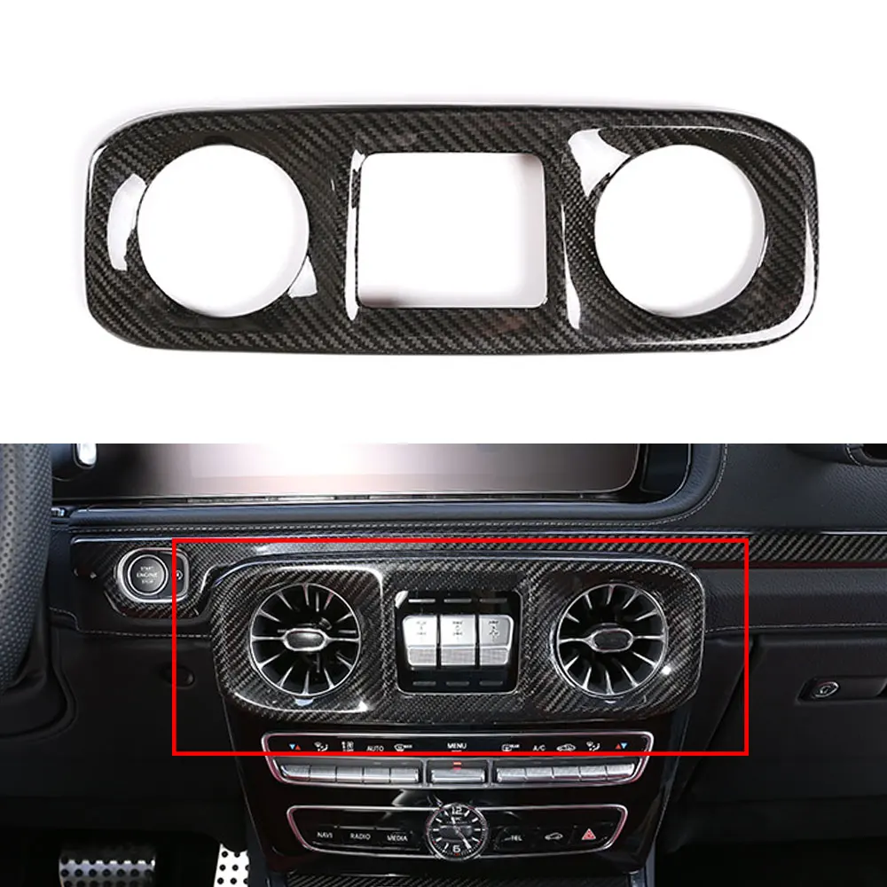 

For Mercedes-Benz G-Class W464 Real Carbon Fiber Central Control Air Outlet Decorative Frame Large G63 Modified Interior