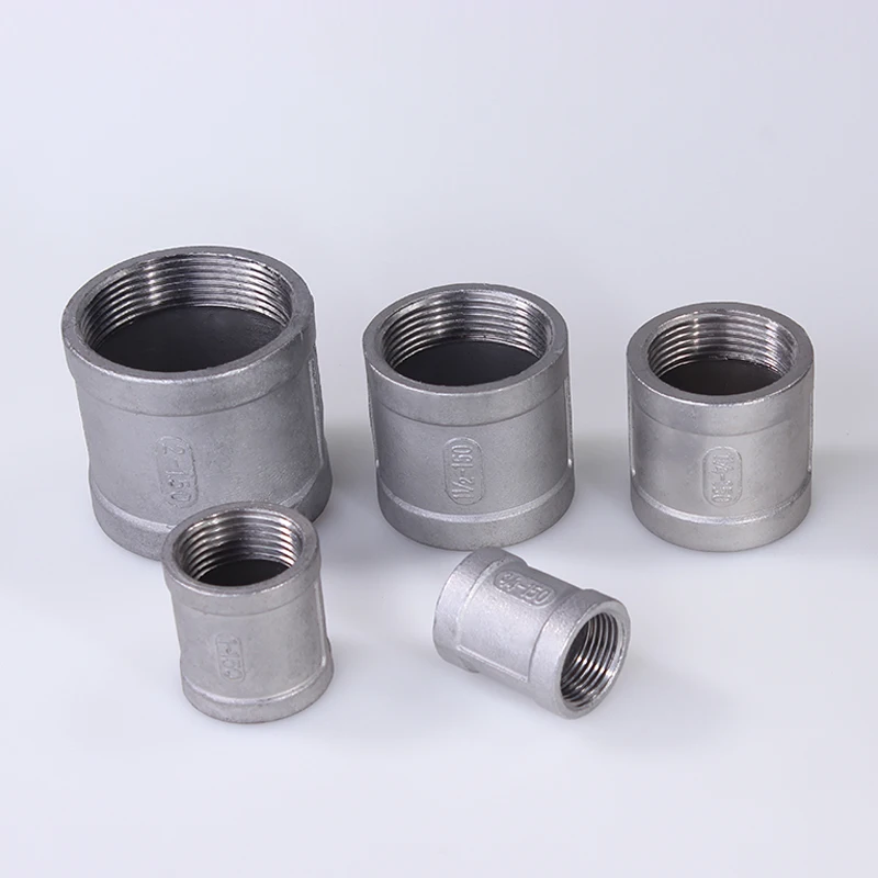 

Water connection 1/8" 1/4" 3/8" 1/2" 3/4" 1-1/4" 1-1/2" Female Threaded Coupling F/F Stainless Steel SS304 Couple Pipe Fittings