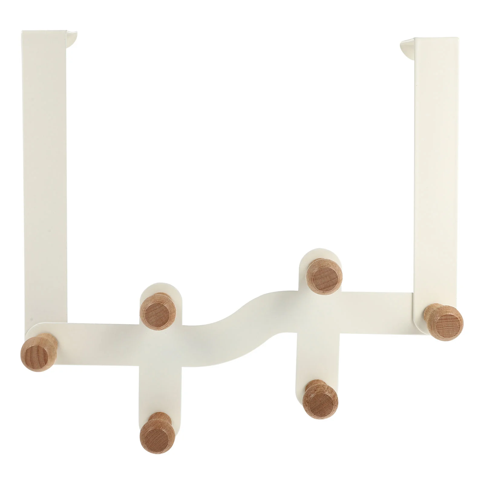 

Hanger Sturdy Stable Practical Iron Door Hanger Rack Wooden Hooks Door Hanger Door Clothes Hanger Hanging Door Rack Organizer