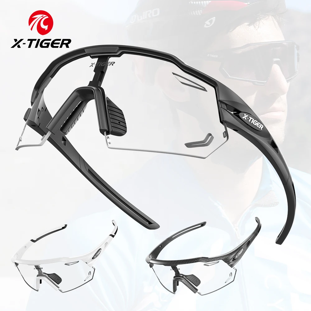 Поляризованные фотохромные солнцезащитные очки для езды на велосипеде X-TIGER