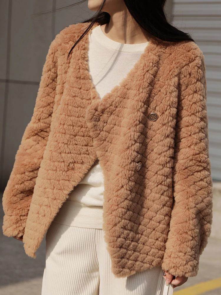 Winter Jacket Women Fur Coat 2022 Sheep Shearing Coat Female Granular Velvet Wool Coat Winter Coat for Women Fur Jacket