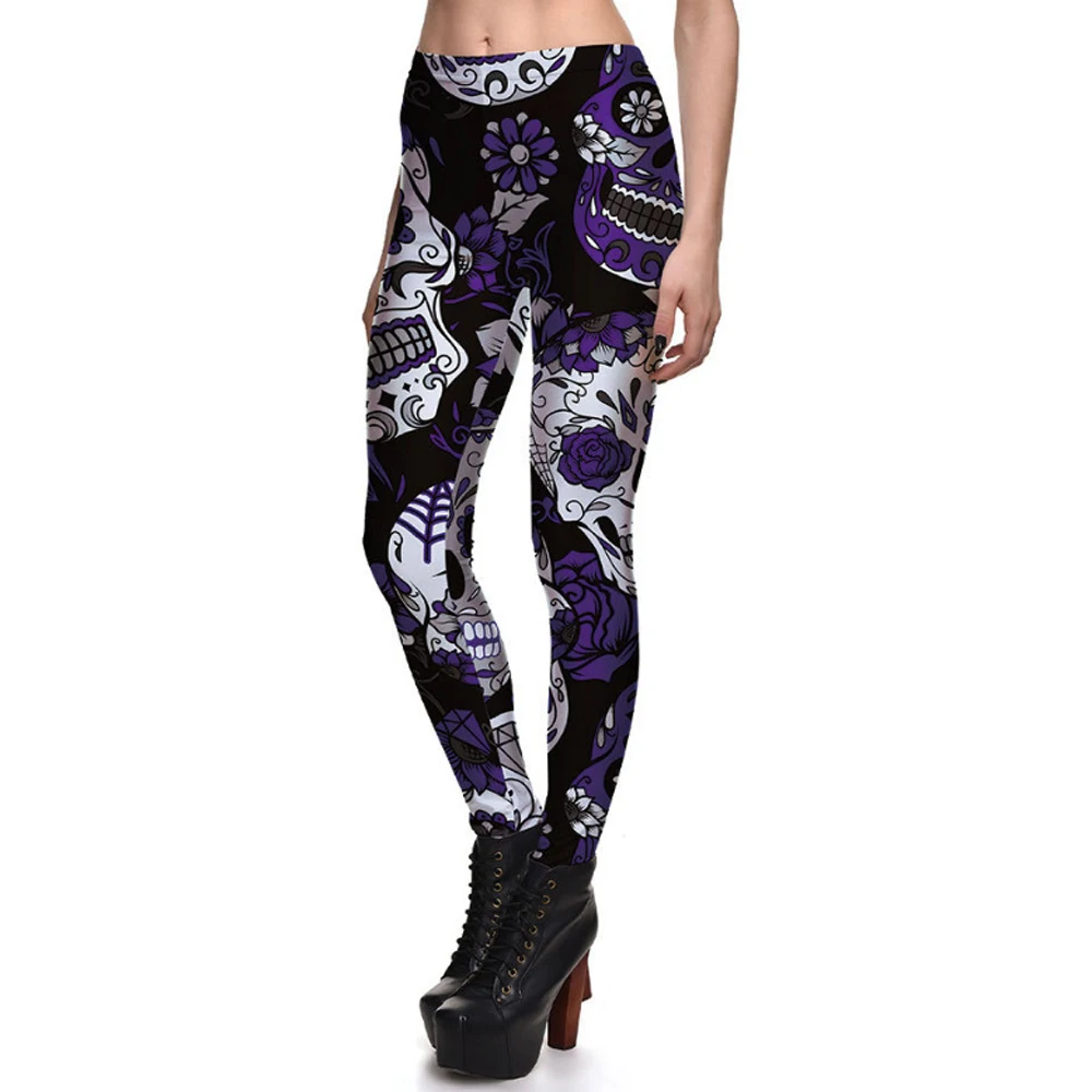 

Skeleton Print High Waist Yoga Leggings Womens Gym Workout Tight Pants Fitness Clothing Costumes For Women leguins deportivos