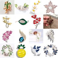 high end fashion exquisite rhinestone drip oil fruit plant bouquet ladies clothing accessories brooch