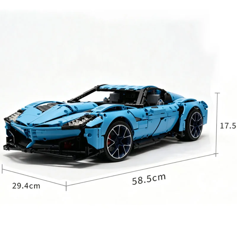 НОВИНКА MOC-31189 Il Toro Azzurro, масштаб 1:8, спортивный автомобиль с двигателем V8, гиперкар, гоночный автомобиль, модель автомобиля, строительные блоки, игрушки, подарки на день рождения. (art.: 3920dd371b0fa) - 3920dd371b0fa