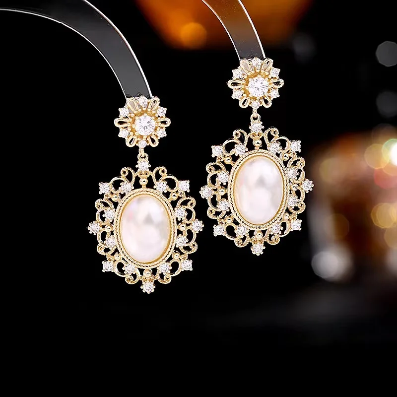 

EYER Fashion Jewelry Zircons Aesthetic Brazilian Cubic Zirconia Pearl Party Brands Drop Earrings For Women 2022 Luxury Jewelry