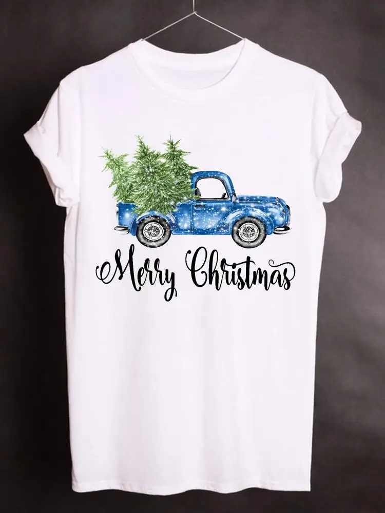 

Футболка женская с графическим принтом, милая рубашка в стиле 90-х с рисунком дерева, праздничная одежда на Рождество, модная базовая одежда
