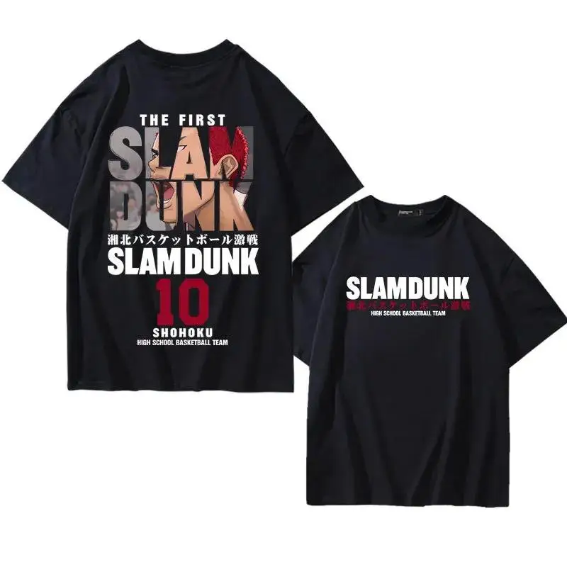 

Новинка 2023, футболка аниме Slam Dunk для мужчин, женский топ с коротким рукавом в японском стиле Манга