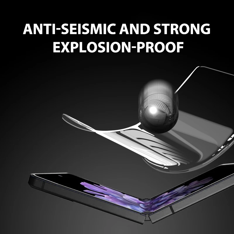 

1Set Full-screen Anti-scratch Diamond Soft Film 3IN1 Protective Film Galaxy Z Flip3 Front Back Side Screen Protector