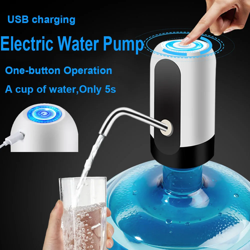 Automatic Electric Water Dispenser USB Rechargeable Barreled Water Bottle Pump Mini Auto Switch Drinking Dispenser Home Gadgets