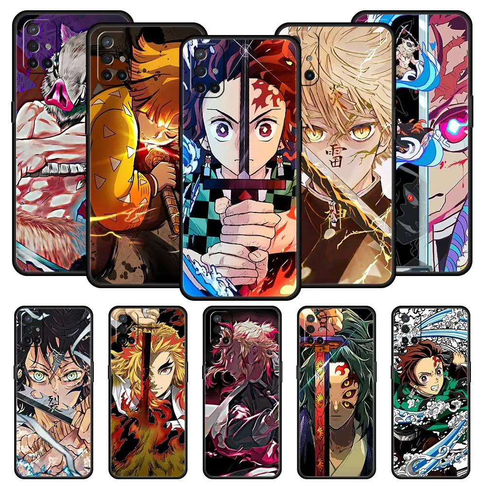 

Japan Anime Demon Slayer Cute Phone Case For OnePlus 10 9 Pro 9T 10R 9R 9RT 8T 8 7 6T 7T Nord 2T CE 2 5G N200 N10 N100 Cover