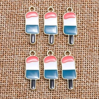 10pcs 924mm cute enamel popsicle charms for diy jewelry making summer drink charms necklaces earrings pendants crafts supply