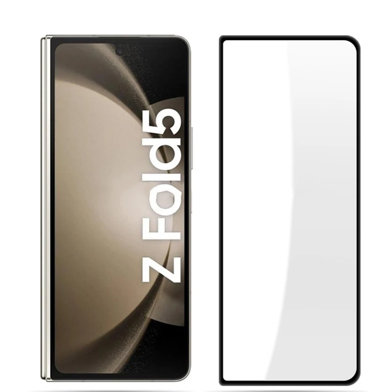 Закаленное стекло 9D для Samsung Galaxy Z Fold5 прозрачная защитная пленка с черными краями