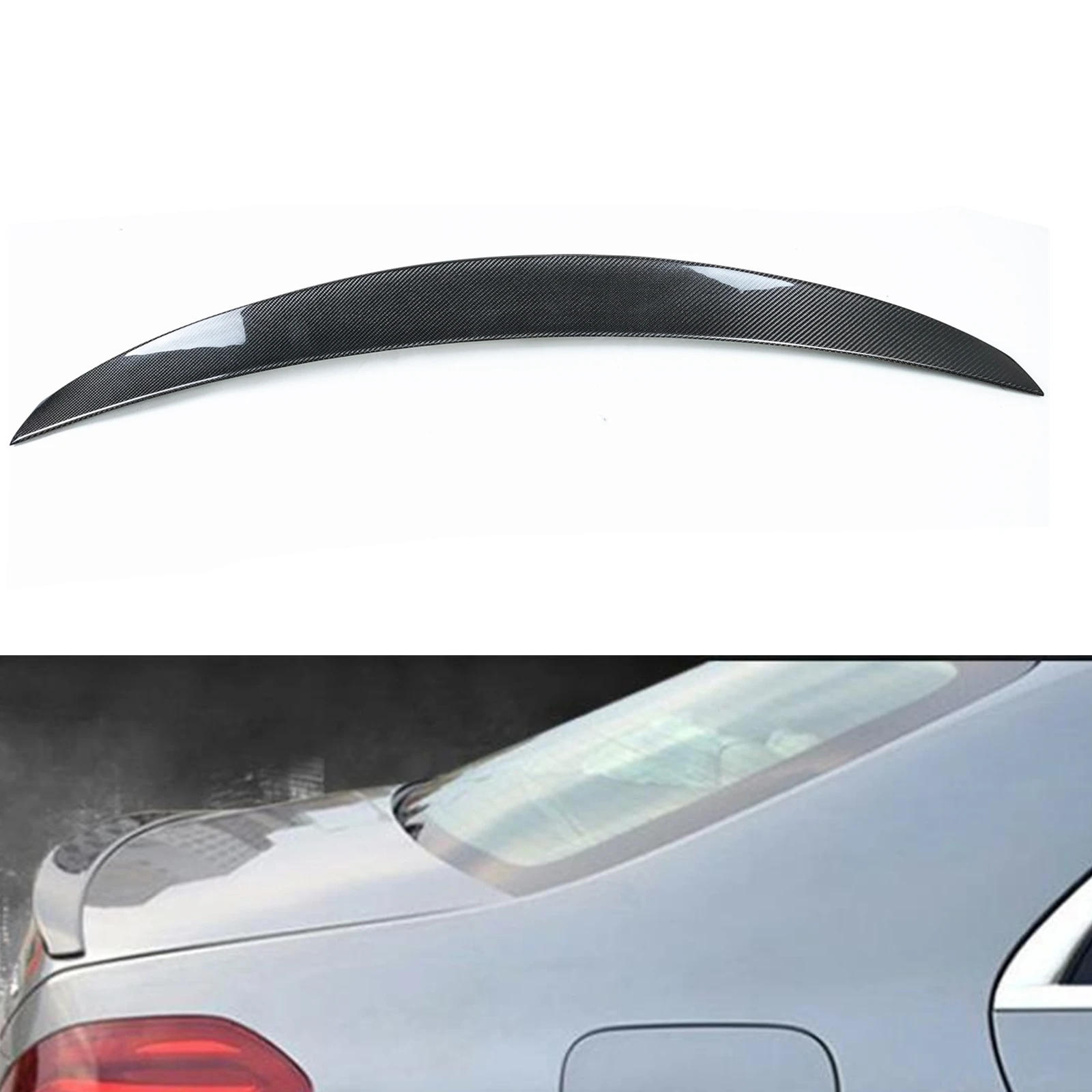 

For Mercedes Benz W222 S Class 4 Door 2014-2020 S450 S550 S560 S63 AMG Carbon Fiber Rear Trunk Lid Spoiler Wing Car Splitter Lip