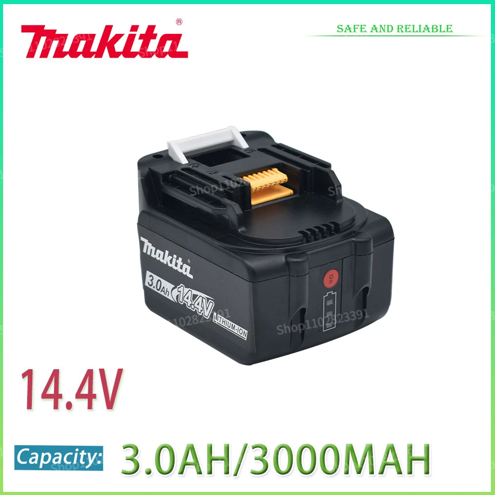 

Makita 14.4V 3000mAh Battery BL1430 BL1415 BL1440 196875-4 194558-0 195444-8 Rechargeable Lithium Ion Battery for LED Indicator