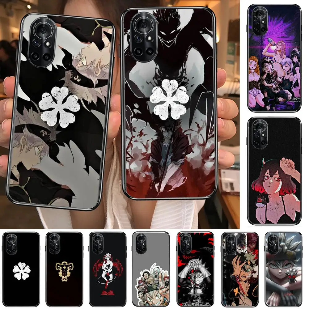 

Cartoon Black Clover Clear Phone Case For Huawei Honor 20 10 9 8A 7 5T X Pro Lite 5G Black Etui Coque Hoesjes Comic Fash desig