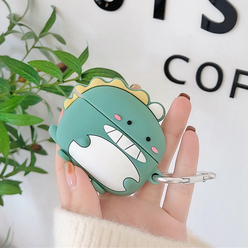 

Чехол для наушников Airpods 3 с мультяшным динозавром, аксессуары для беспроводных Bluetooth-наушников, силиконовый чехол для Apple Airpods Pro 1 2