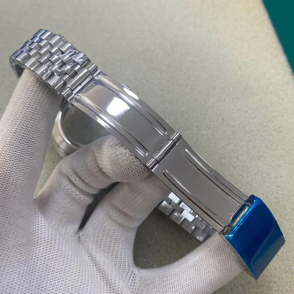 120-tooth 39.5mm Unidirectional Rotation Stainless Steel Case Magnifying Sapphire Glass Five Baht Belt Fit NH35 NH36 Movement