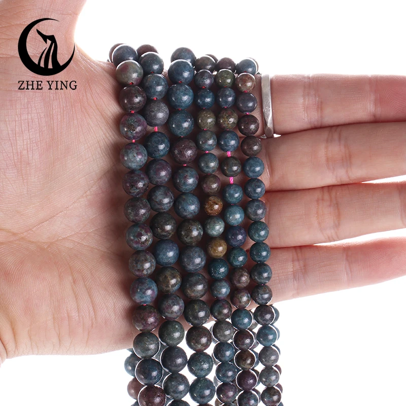 Бусины Zhe Ying из натурального сапфирового камня