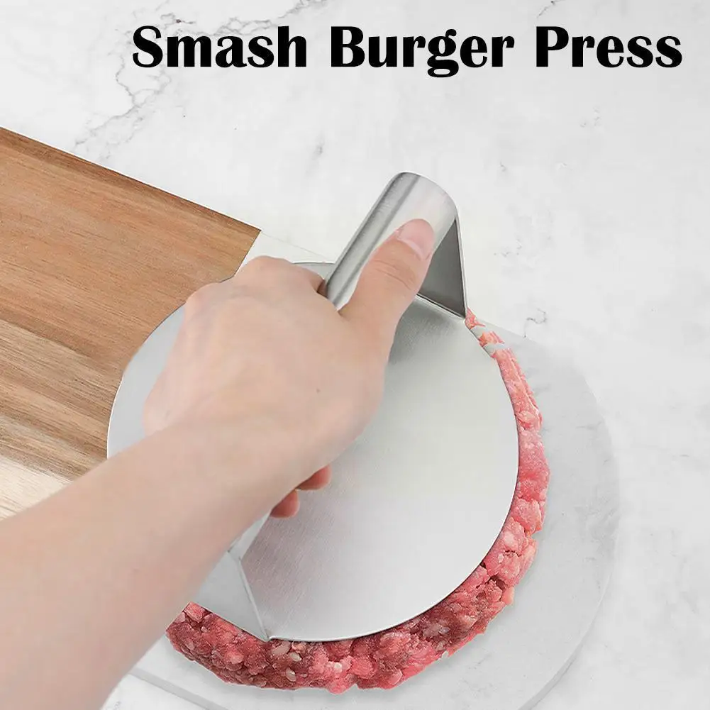 

Hamburger Meat Press Pie Press Stainless Steel Plate Frying Hand Pie Grasp Tool For Easy Cleaning Round Meat Pie Steak Skin A8C2