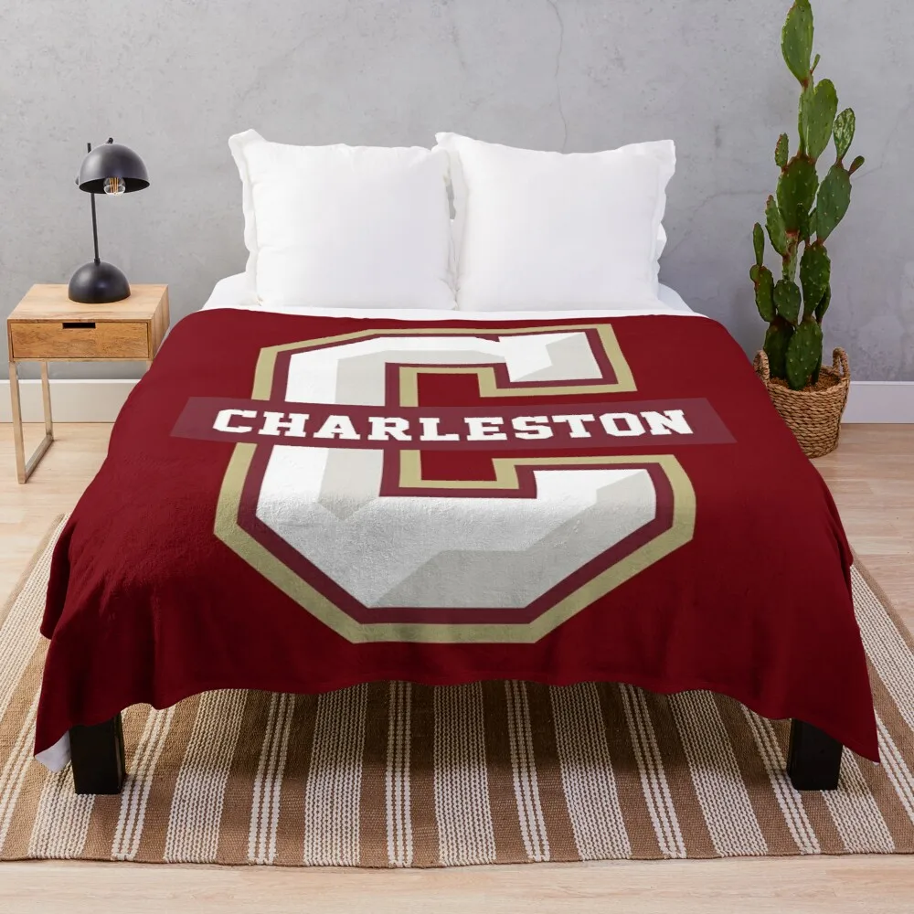 The Charleston Cougars Throw Blanket kawaii blanket woven blanket Large knit plaid cute blanket plaid
