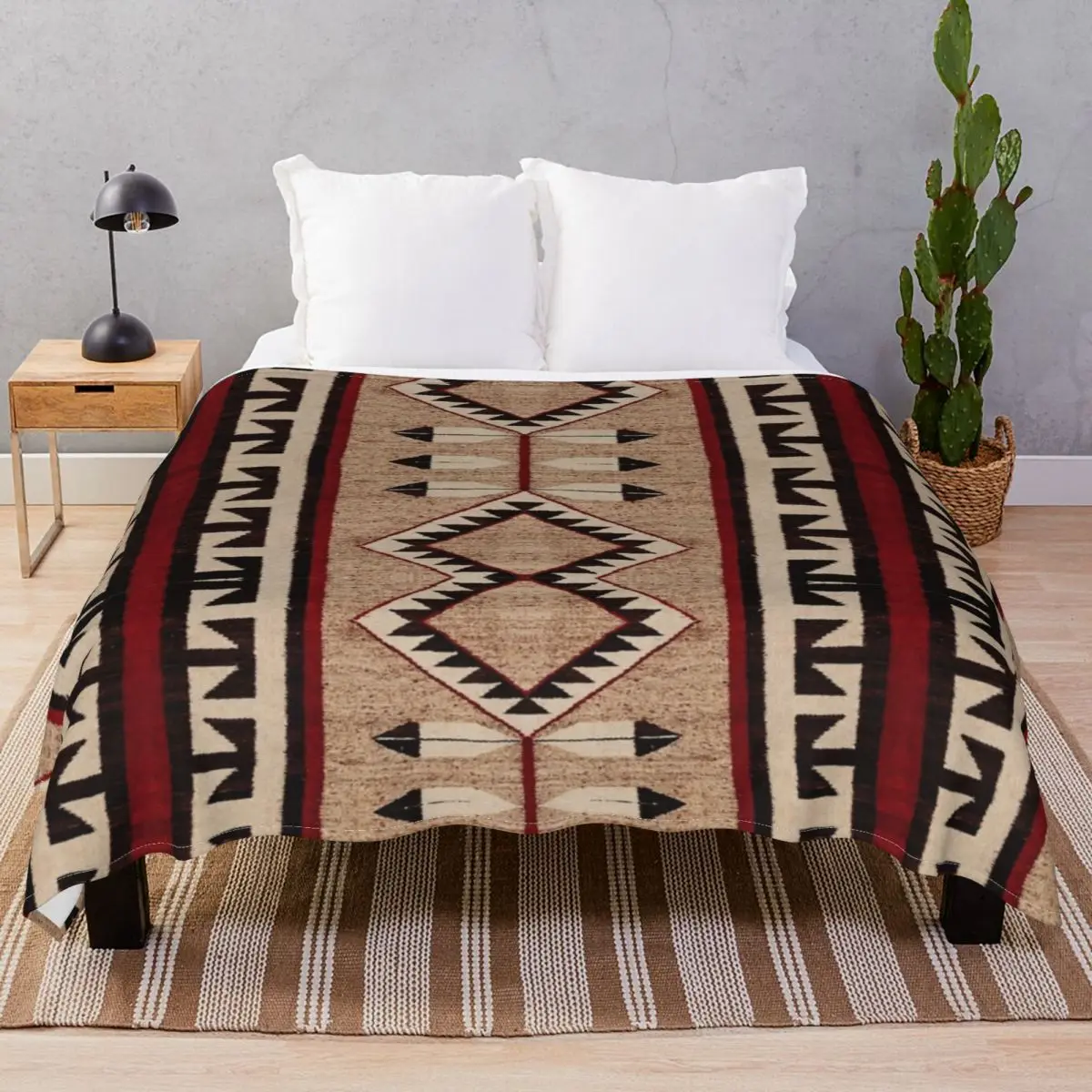 

Вечное одеяло с узором Навахо бархатное весенне-осеннее дышащее одеяло s для постельных принадлежностей домашний диван для путешествий кин...