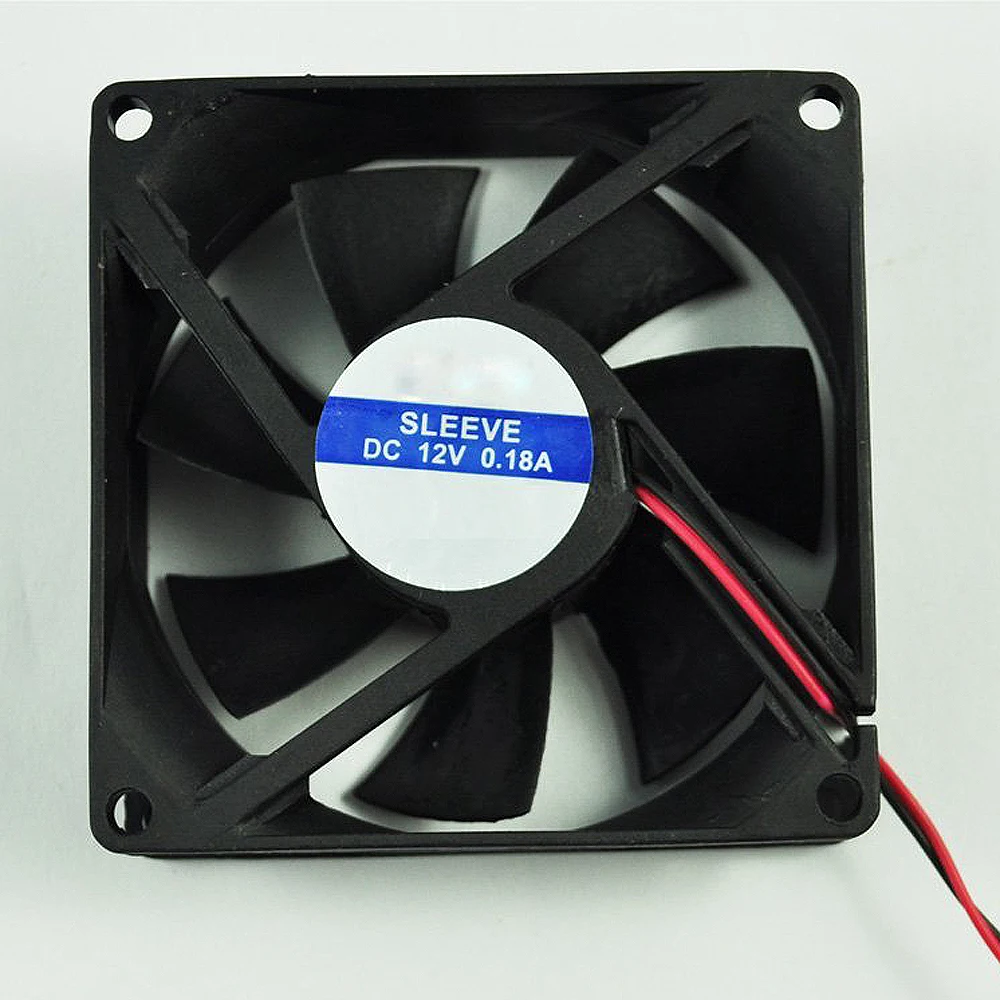 SODIAL(R) DC 12V Black 80mm Square Plastic Cooling Fan For Computer PC Case | Компьютеры и офис