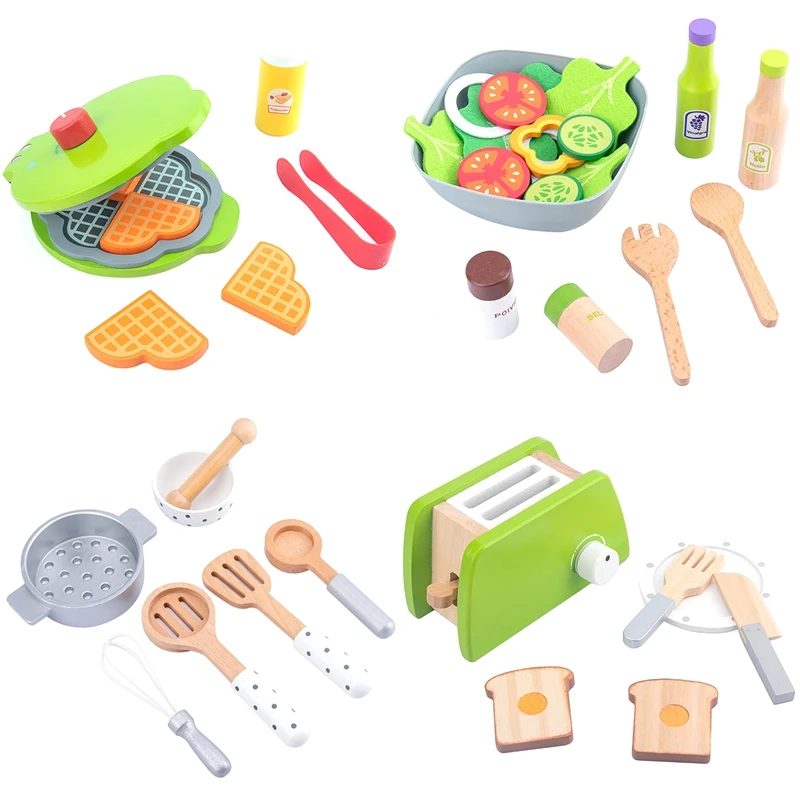 

Детские кухонные игрушки «сделай сам», готовка, ролевые игры, Имитация деревянной кухни, игрушки для детской еды