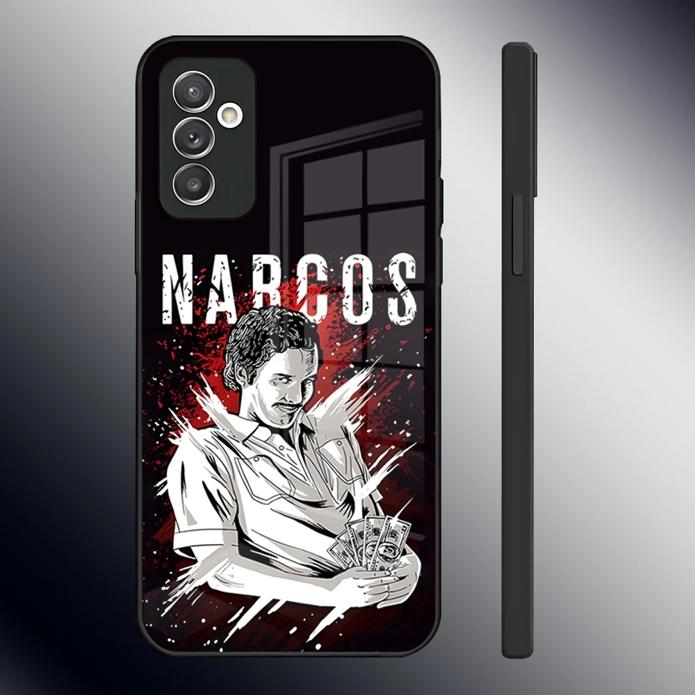 Фото Plata O Plomo Narcos Pablo Escobar Чехол для телефона Samsung S24 Ultra S23 S22 S20 Fe S21 Plus A54 A34 A24 A53 A13 A16 Стеклянный чехол №5