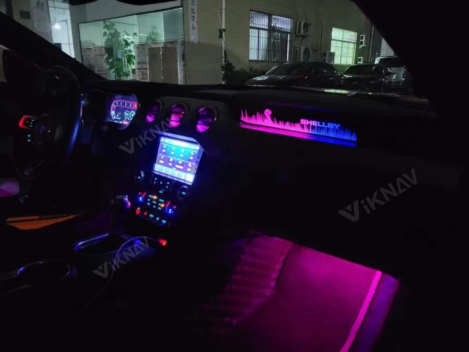 Copilot дисплей атмосферная лампа из углеродного волокна окружасветильник для Ford