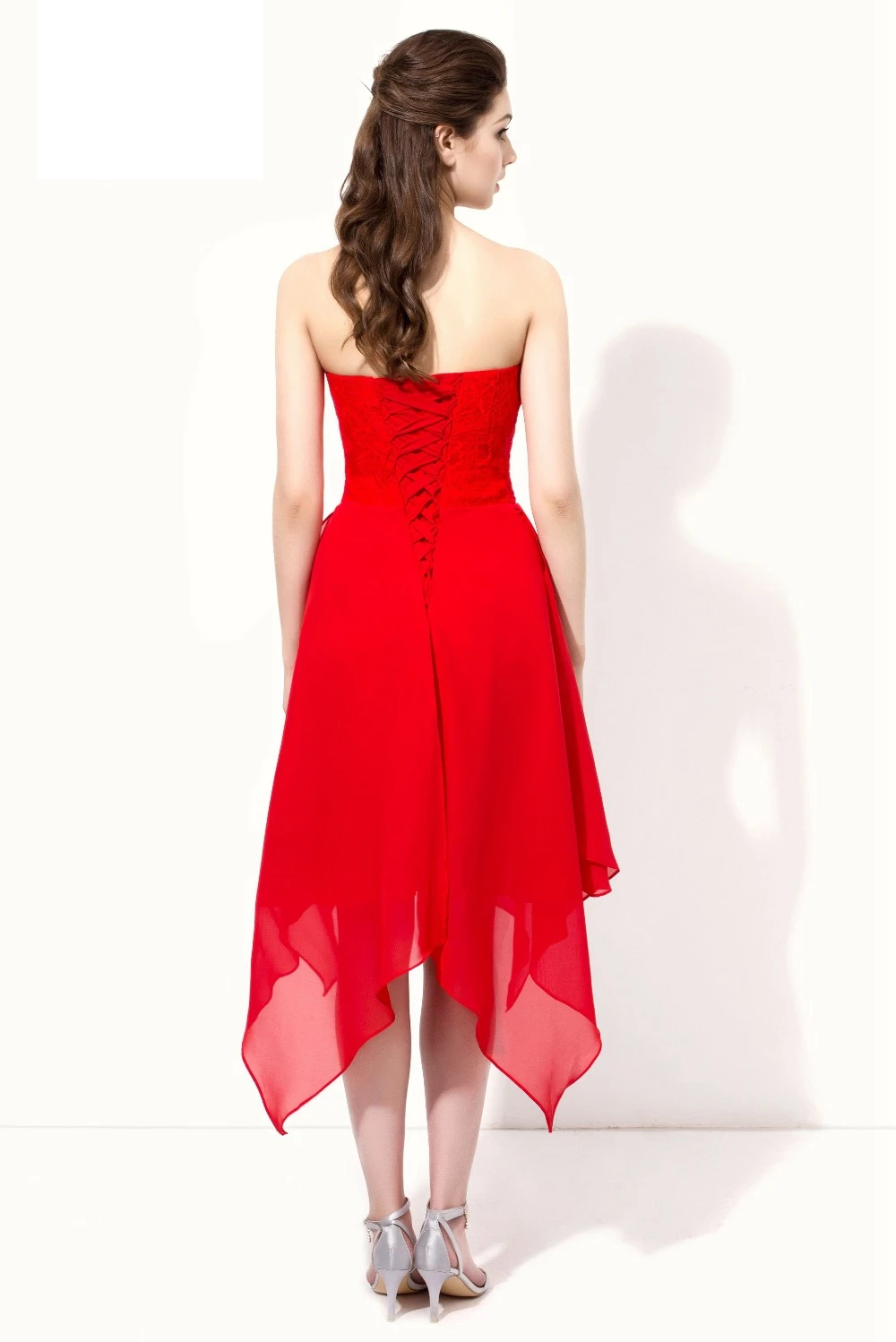 ANGELSBRIEP 2 магазина красное платье для выпускного вечера Модное шифоновое с