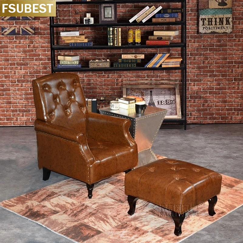 Роскошное американское классическое кресло для отдыха Chesterfield винтажное офиса